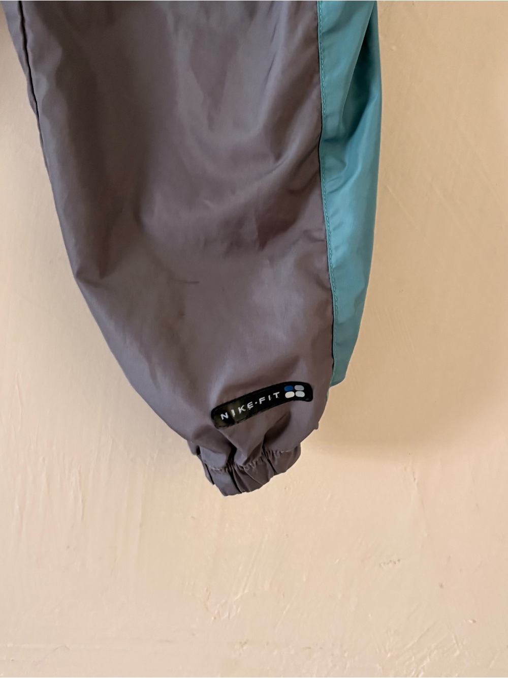 Vintage Nike Track Pants Grey Blue Nike-FIT Windbreaker Joggers Size M - Picture 2 of 6